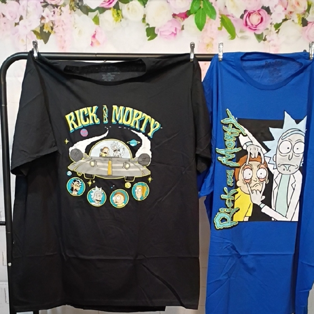 Rick and Morty T-Shirt - Black and Blue